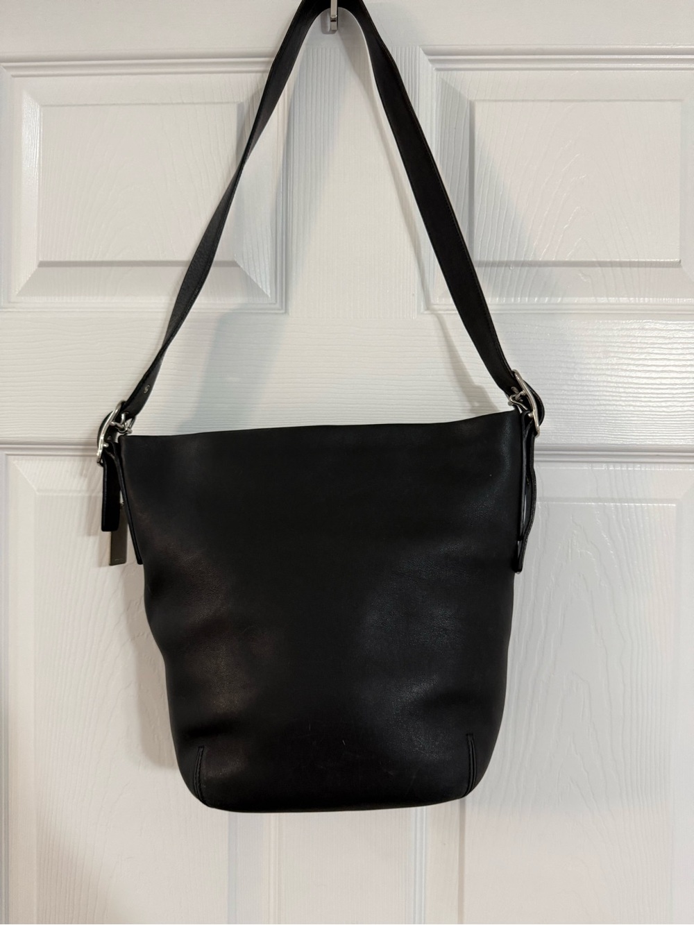 Coach Black Leather Shoulder bucket